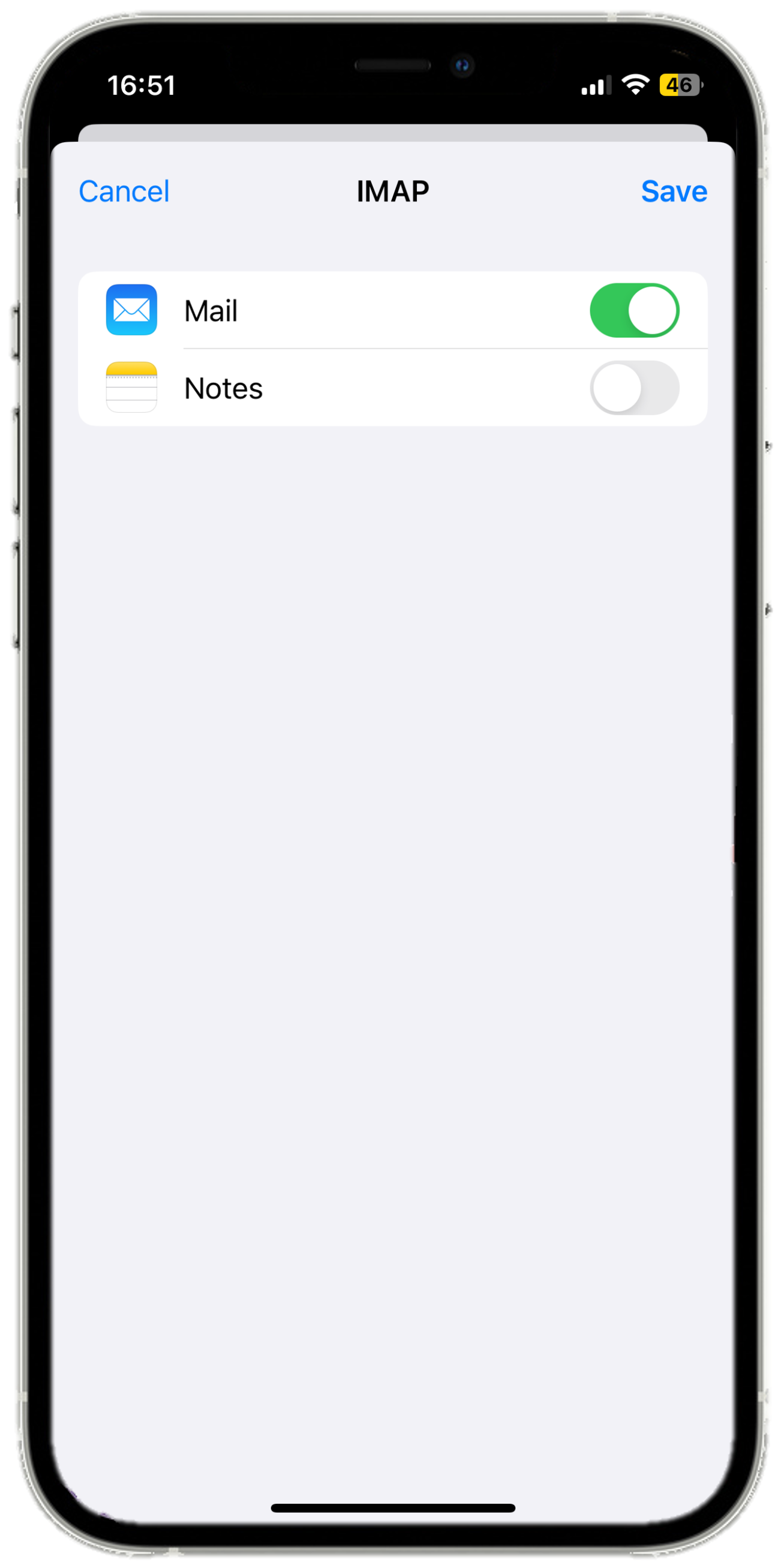 iOS 17 - Settings - Mail - Accounts - Add Account - Add Mail Account - Save.png