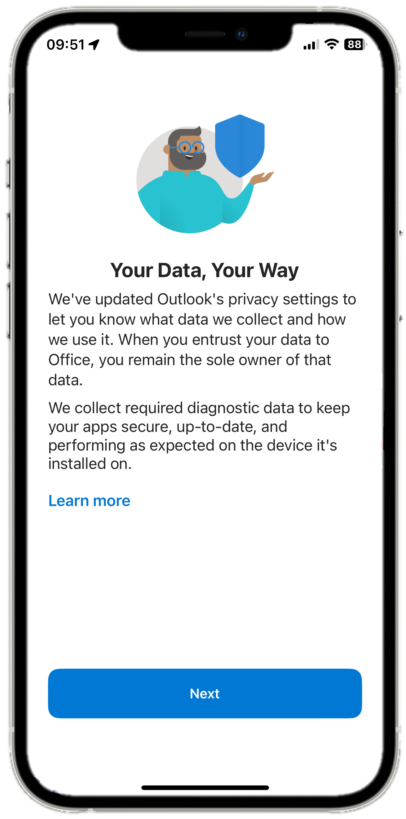 iOS 17 - Outlook Mobile - Your data.png
