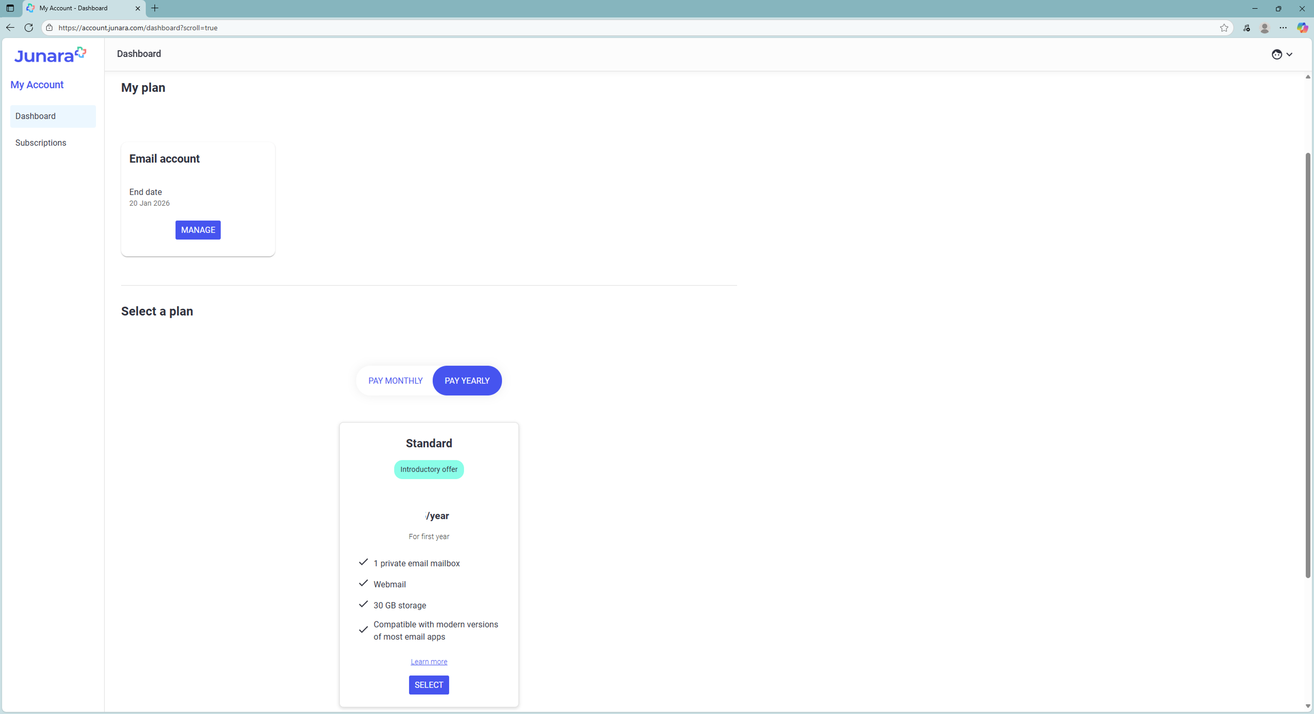 Zendesk Guide - Suspended email account - Select plan.png