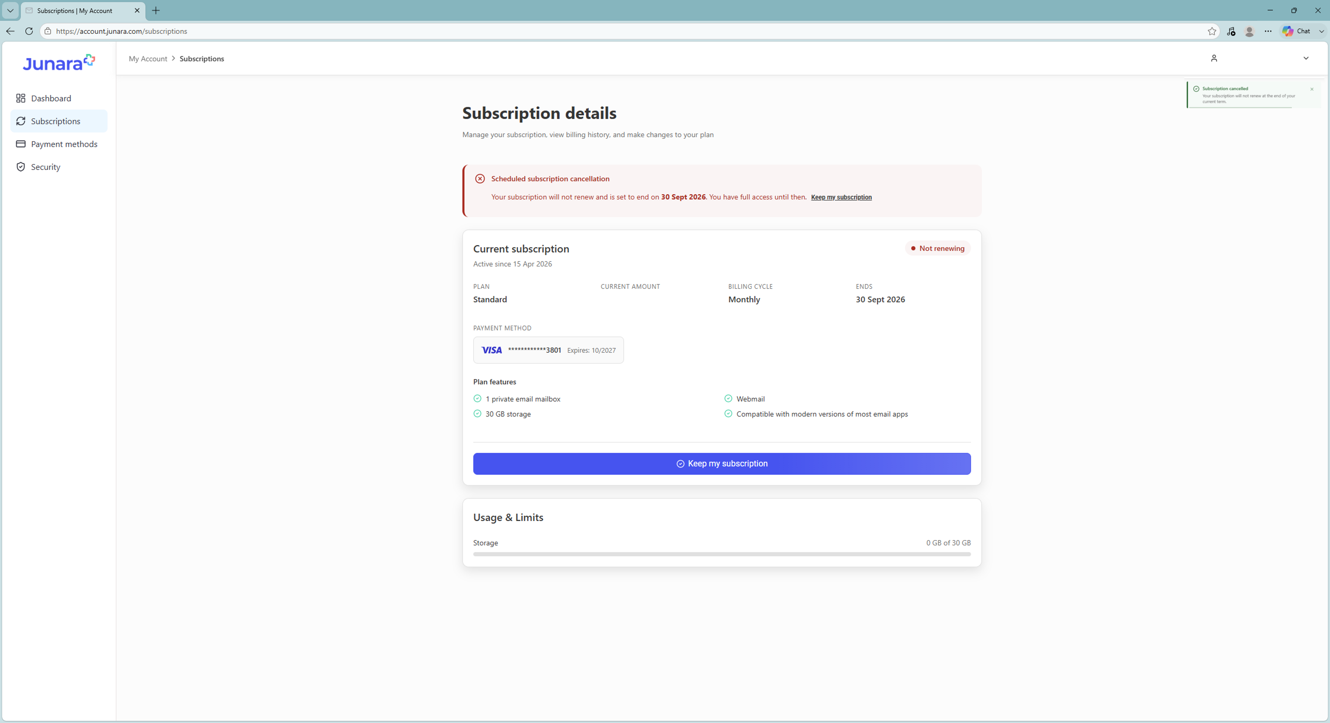 Zendesk Guide - Cancel subscription - V2 Success.png