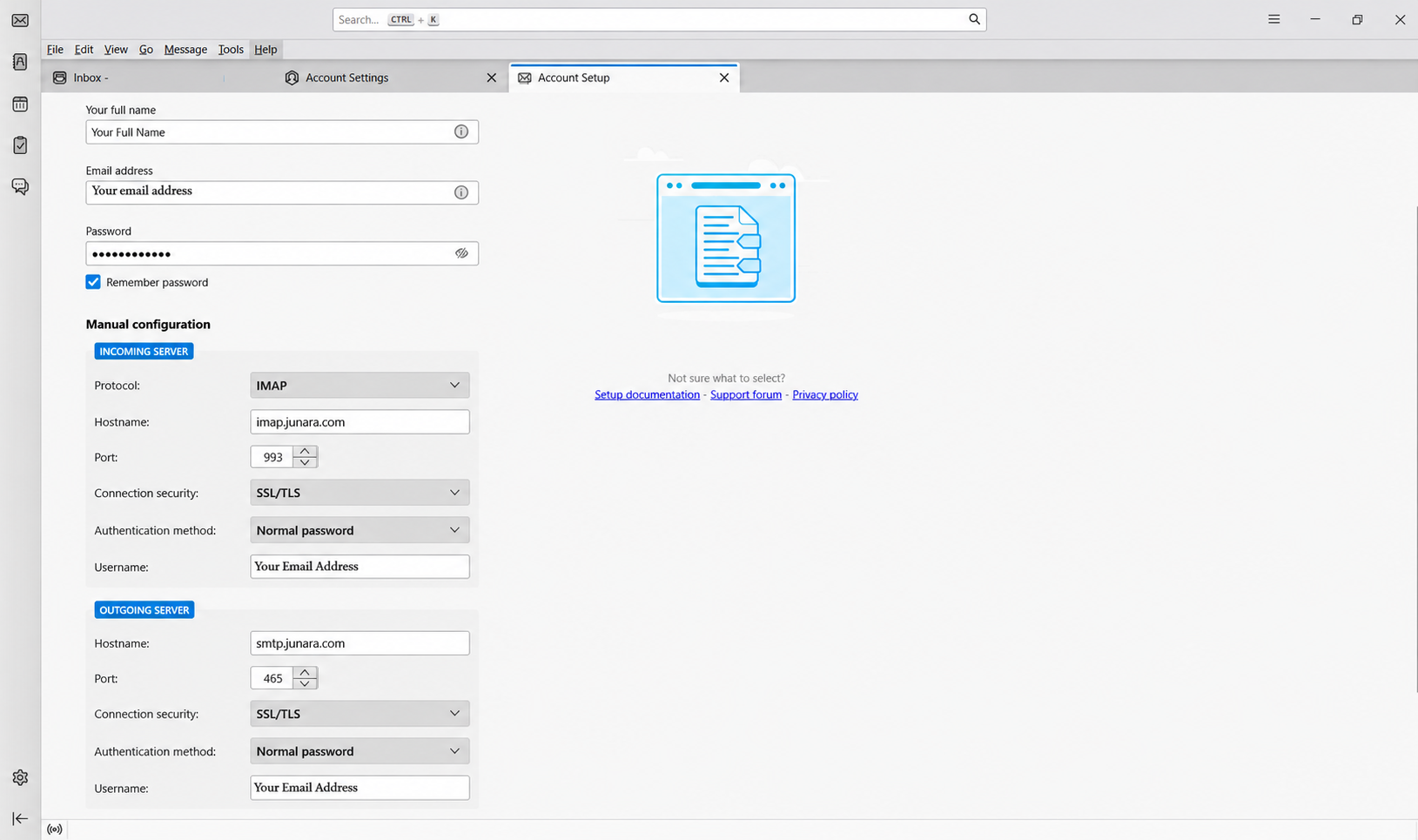 Junara Thunderbird Email Account Setup.png